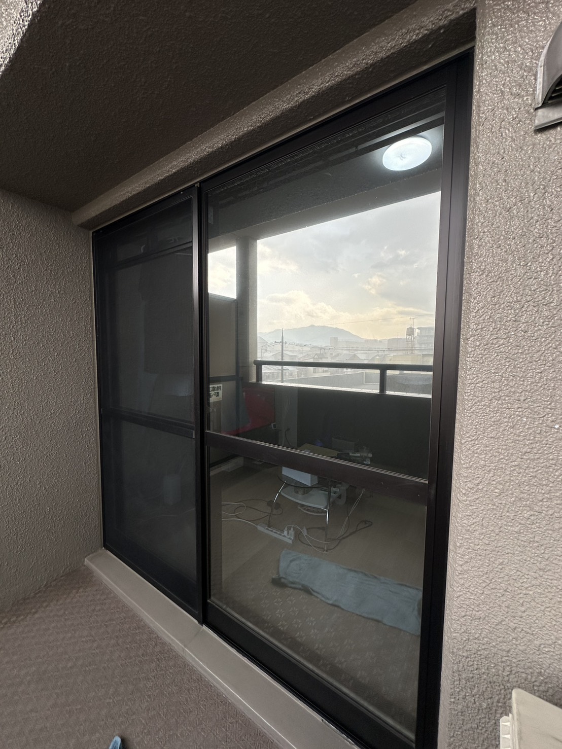 透明遮熱フィルムの施工実施写真